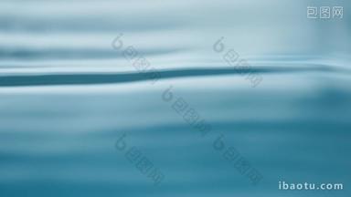 蓝色自来水面波纹波浪实拍空镜头